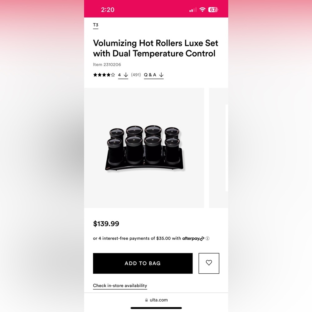 New T3 Volumizing Hot Rollers Luxe Set, 8 curlers 1.5”/1.75” Ulta, Sephora